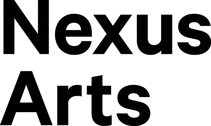 Nexus Arts text logo in black.